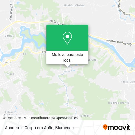 Academia Corpo em Ação mapa