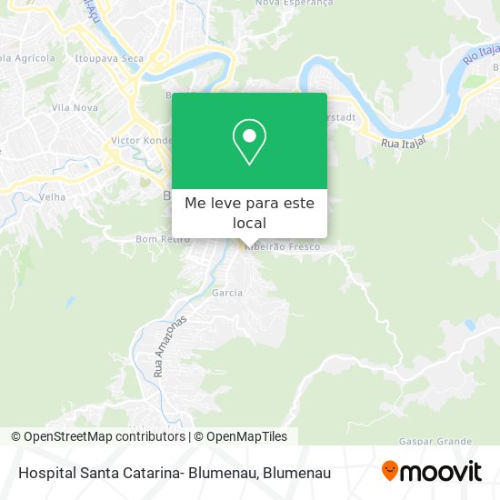 Hospital Santa Catarina- Blumenau mapa