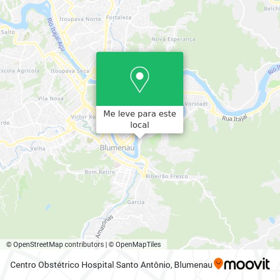 Centro Obstétrico Hospital Santo Antônio mapa