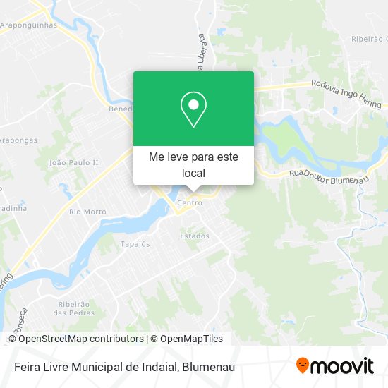 Feira Livre Municipal de Indaial mapa
