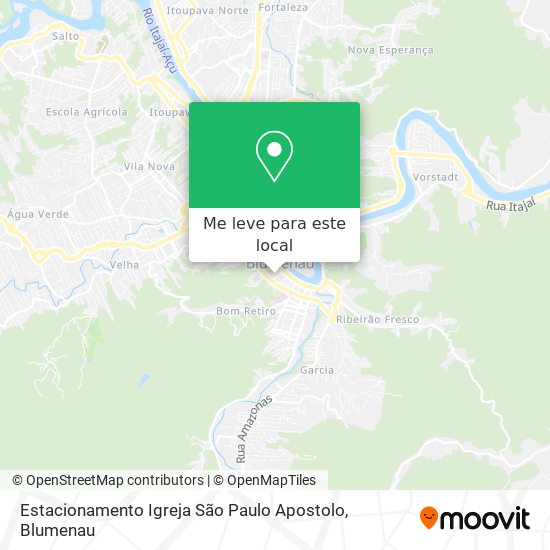 Estacionamento Igreja São Paulo Apostolo mapa