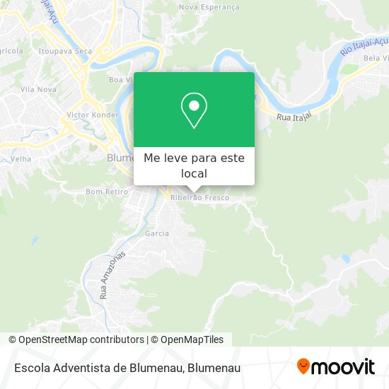 Escola Adventista de Blumenau mapa