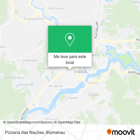 Pizzaria das Nações mapa