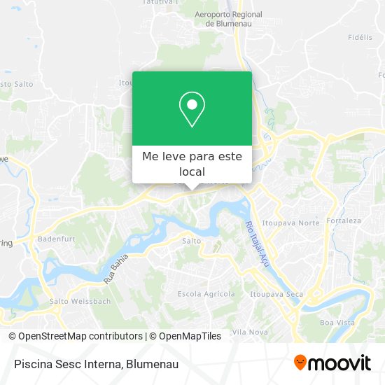 Piscina Sesc Interna mapa