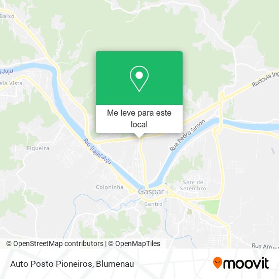 Auto Posto Pioneiros mapa