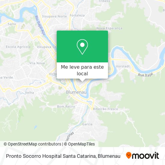 Pronto Socorro Hospital Santa Catarina mapa