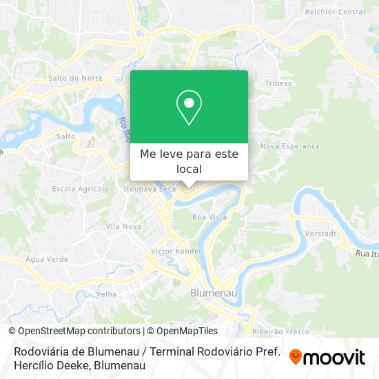 Rodoviária de Blumenau / Terminal Rodoviário Pref. Hercílio Deeke mapa