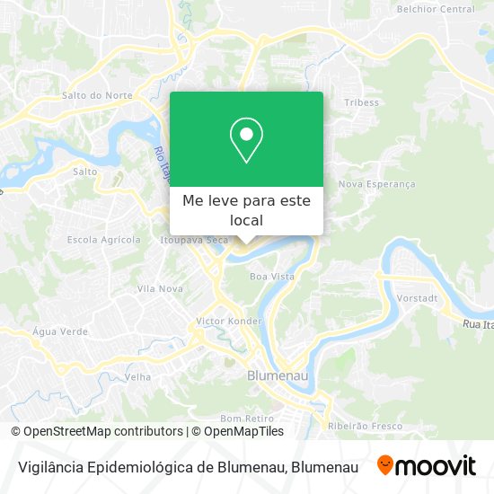 Vigilância Epidemiológica de Blumenau mapa