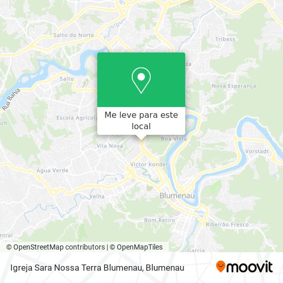 Igreja Sara Nossa Terra Blumenau mapa