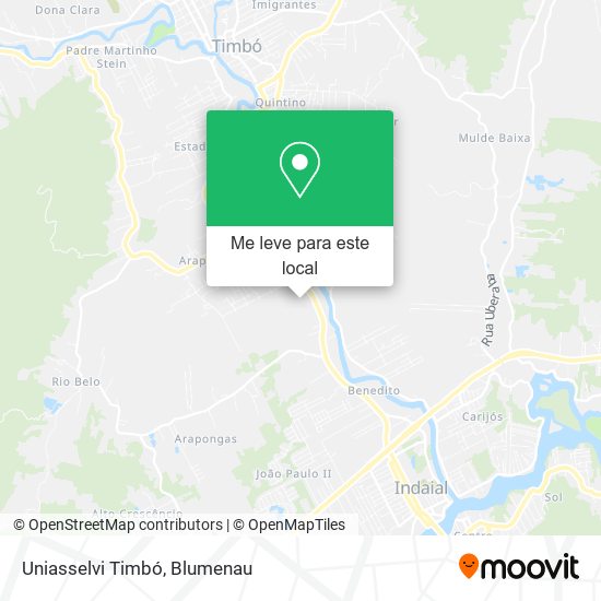 Uniasselvi Timbó mapa