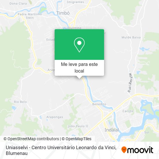 Uniasselvi - Centro Universitário Leonardo da Vinci mapa