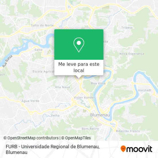 FURB - Universidade Regional de Blumenau mapa