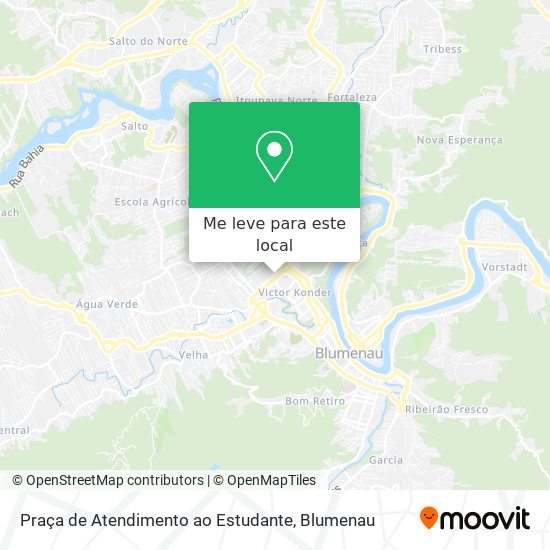 Praça de Atendimento ao Estudante mapa