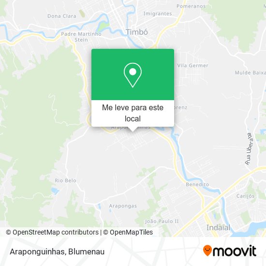 Araponguinhas mapa