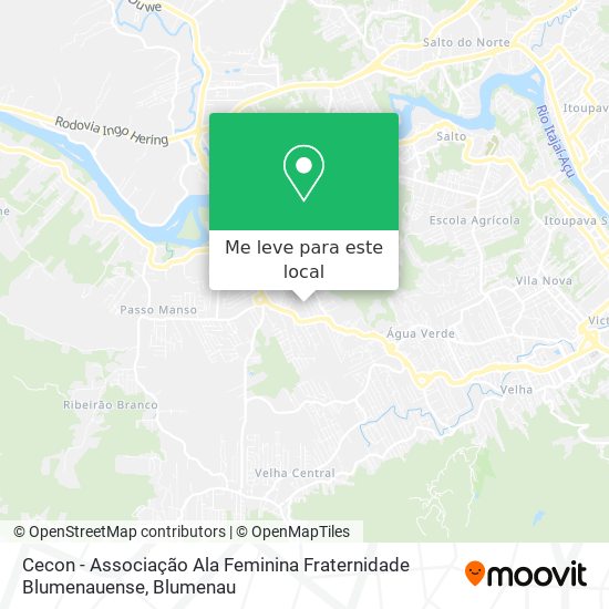 Cecon - Associação Ala Feminina Fraternidade Blumenauense mapa
