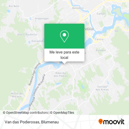 Van das Poderosas mapa