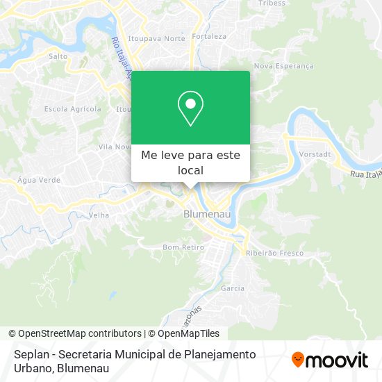 Seplan - Secretaria Municipal de Planejamento Urbano mapa