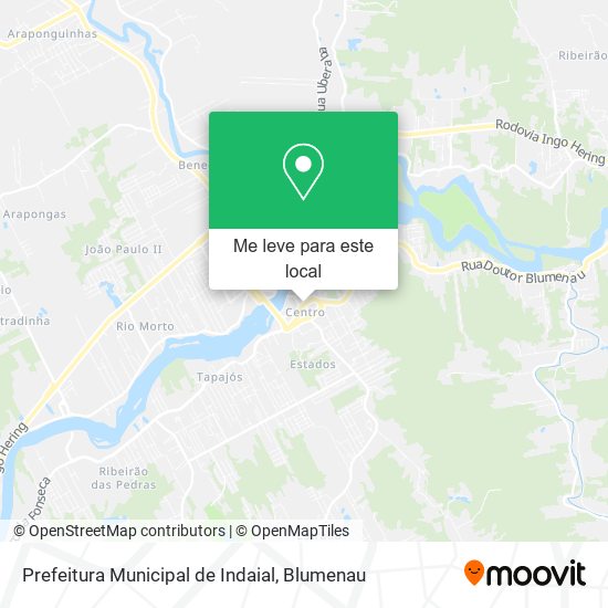 Prefeitura Municipal de Indaial mapa