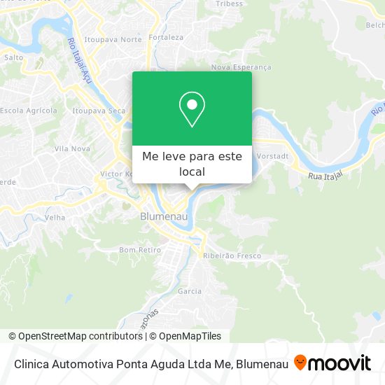 Clinica Automotiva Ponta Aguda Ltda Me mapa