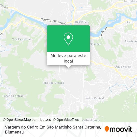 Vargem do Cedro Em São Martinho Santa Catarina mapa