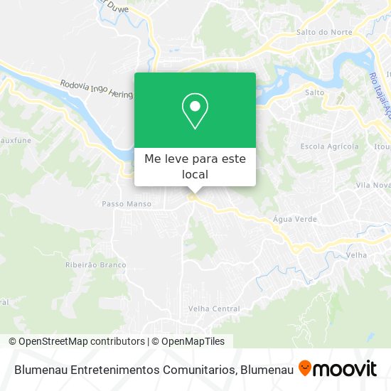 Blumenau Entretenimentos Comunitarios mapa