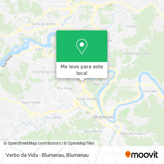 Verbo da Vida - Blumenau mapa