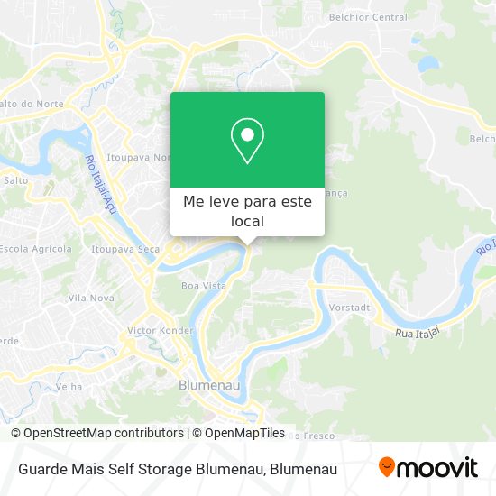 Guarde Mais Self Storage Blumenau mapa