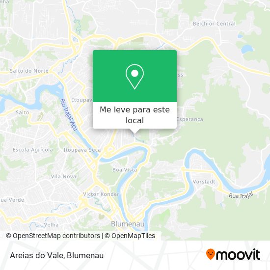 Areias do Vale mapa