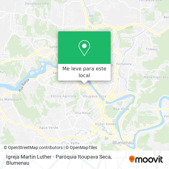 Igreja Martin Luther - Paróquia Itoupava Seca mapa