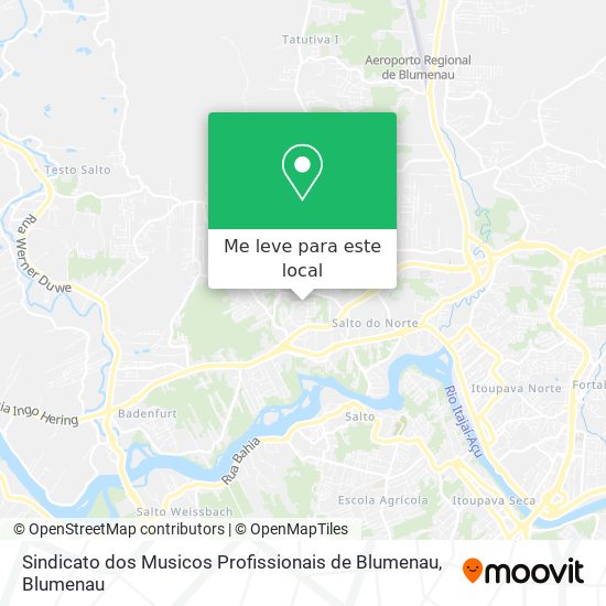 Sindicato dos Musicos Profissionais de Blumenau mapa