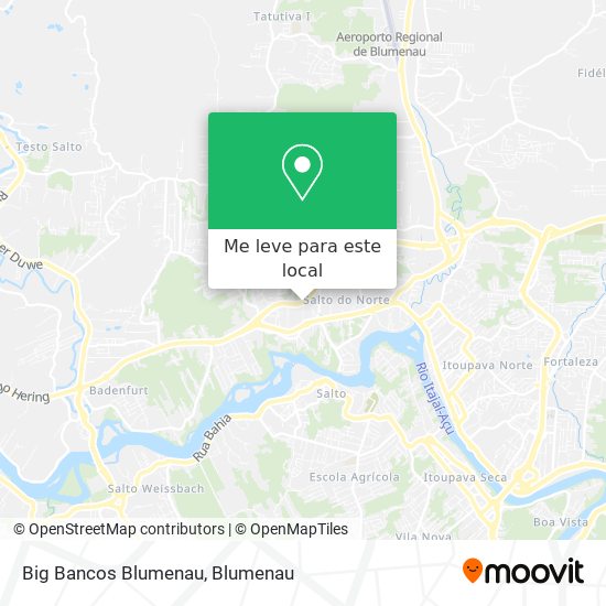 Big Bancos Blumenau mapa