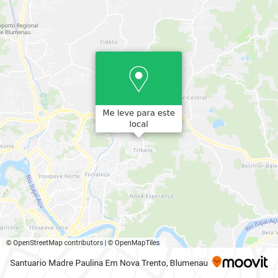 Santuario Madre Paulina Em Nova Trento mapa