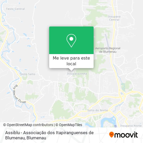 Assiblu - Associação dos Itapiranguenses de Blumenau mapa