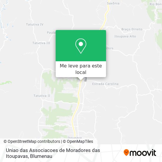 Uniao das Associacoes de Moradores das Itoupavas mapa
