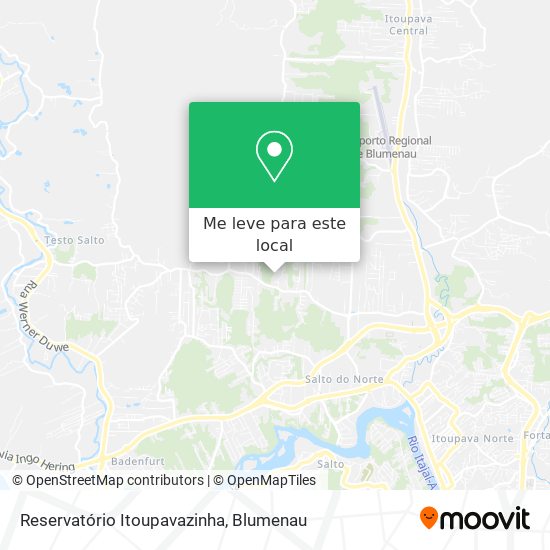 Reservatório Itoupavazinha mapa