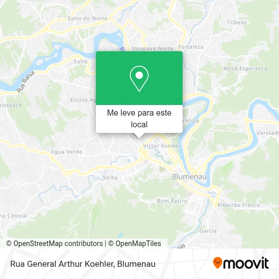 Rua General Arthur Koehler mapa