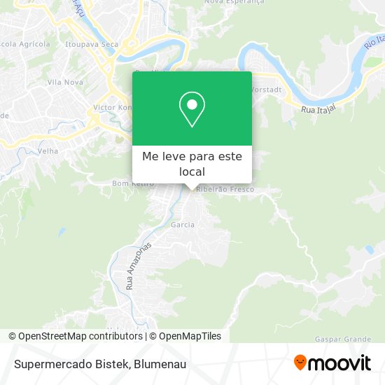 Supermercado Bistek mapa