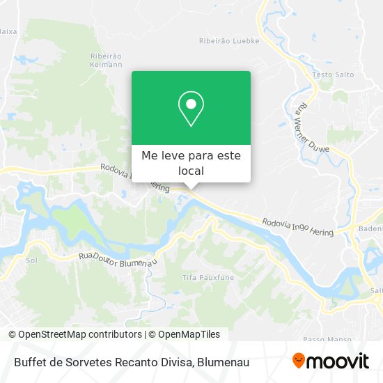 Buffet de Sorvetes Recanto Divisa mapa