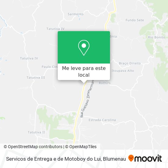 Servicos de Entrega e de Motoboy do Lui mapa