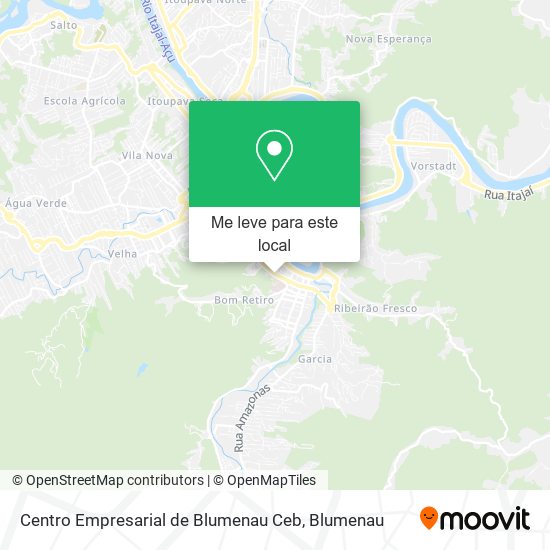 Centro Empresarial de Blumenau Ceb mapa