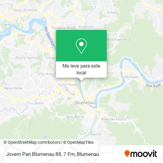 Jovem Pan Blumenau 88, 7 Fm mapa