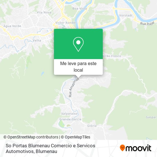 So Portas Blumenau Comercio e Servicos Automotivos mapa