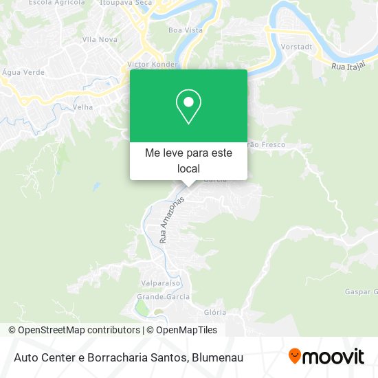 Auto Center e Borracharia Santos mapa