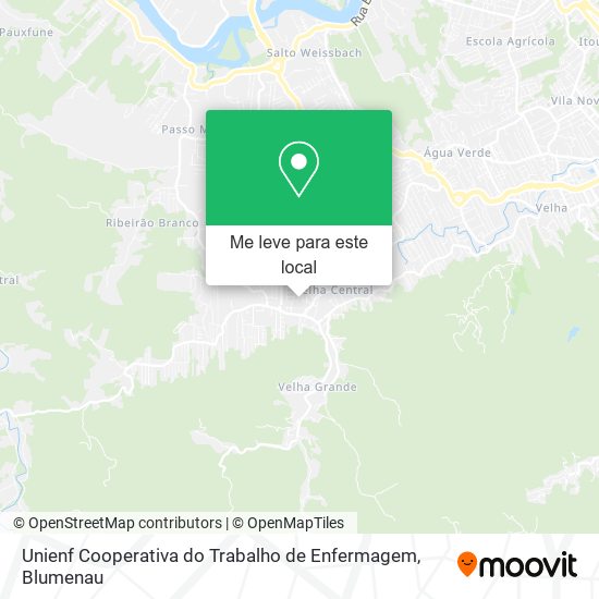 Unienf Cooperativa do Trabalho de Enfermagem mapa