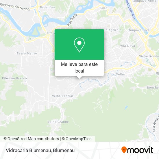 Vidracaria Blumenau mapa