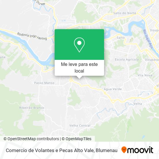 Comercio de Volantes e Pecas Alto Vale mapa