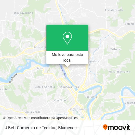 J Bett Comercio de Tecidos mapa