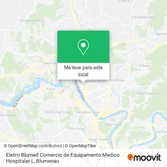 Eletro Blumed Comercio de Equipamento Medico Hospitalar L mapa