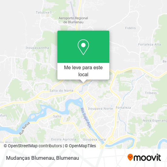 Mudanças Blumenau mapa