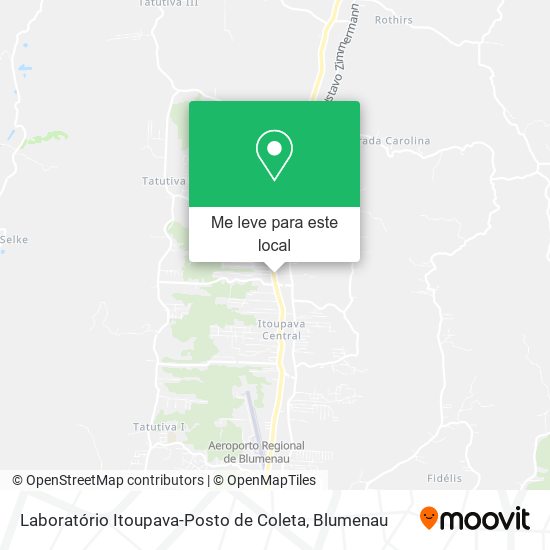 Laboratório Itoupava-Posto de Coleta mapa